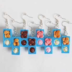 Dunking Snack Ohrringe | Handwerker Miniatur Essen Schmuck | Retro Kindheitsvergnügen