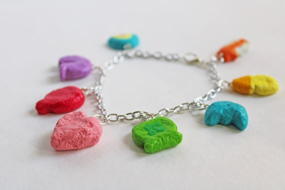 Lucky Charms Bracelet, Kawaii Bracelet, Cute Bracelet, Cereal, Food Bracelet,  Dessert, Polymer Clay, Bracelet 