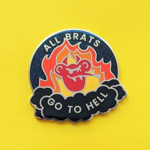 Brat Hell - Hård emaljnål | Söt råtta djävulsnål | Elddemonnål