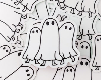 Three Ghosts - Glow in the Dark Sticker | Cute Spooky Vinyl Sticker