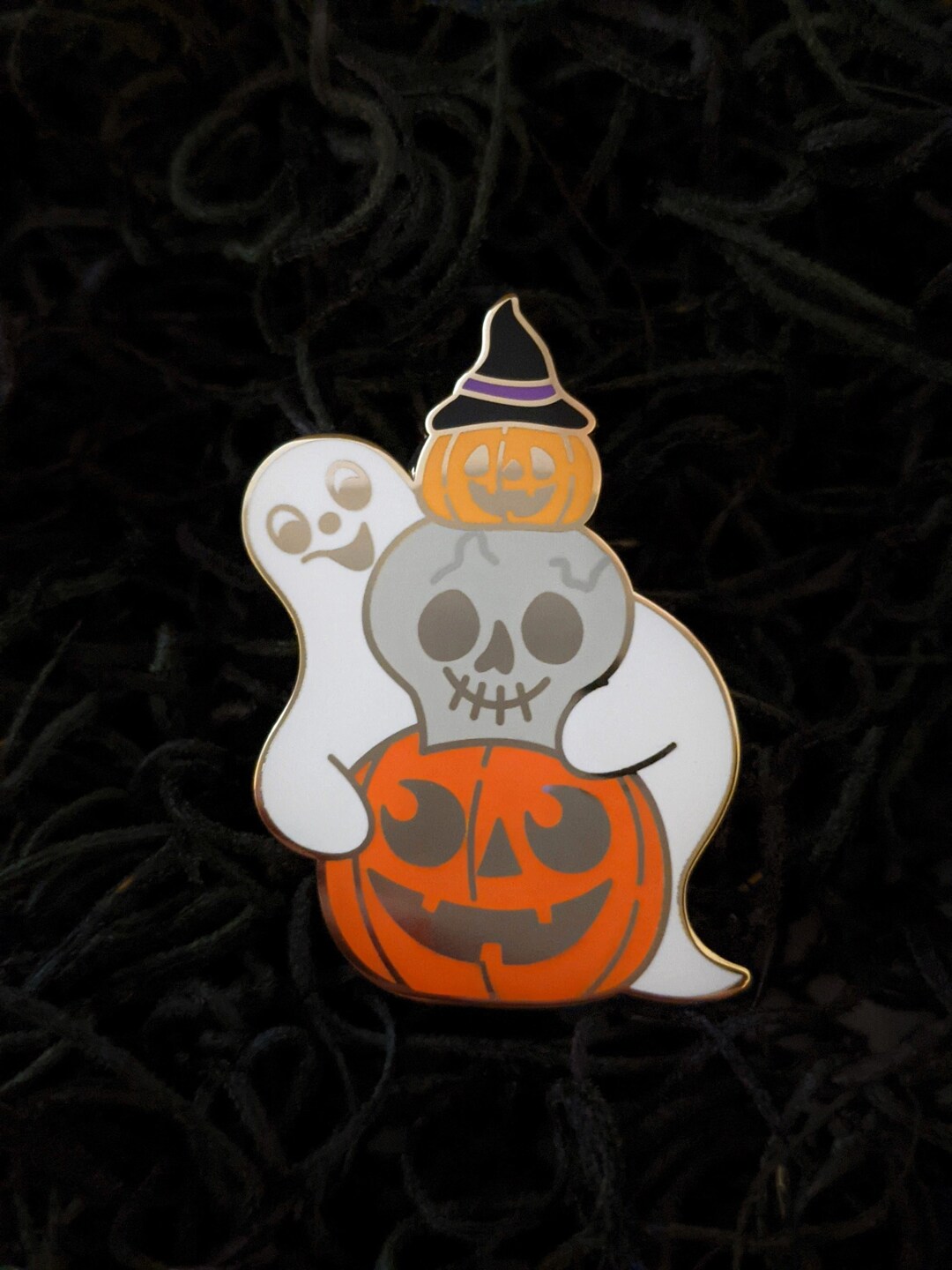 Spooky Blow Mold - Hard Enamel Pin | Halloween Cute Ghost Pumpkin Skull ...