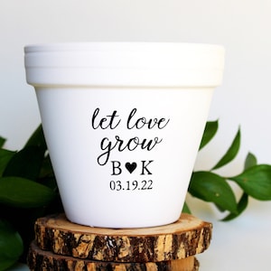 Let Love Grow, Wedding Planter • Newly Engaged Gift • Bridal Shower Gift • Personalized Wedding Gift • Unity Ceremony • Personalized Planter
