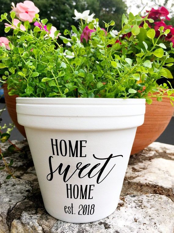 Personalized Blush Pink Flower Pot | Engraved Terracotta Planter