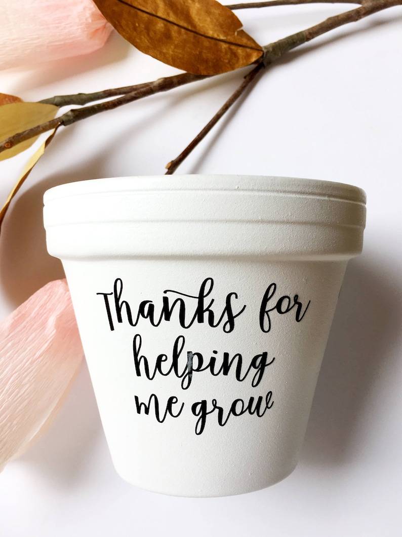 thanks for helping me grow flower pot teacher gift plant pun gift for teacher class gift teacher appreciation Knox Pots pot image 5