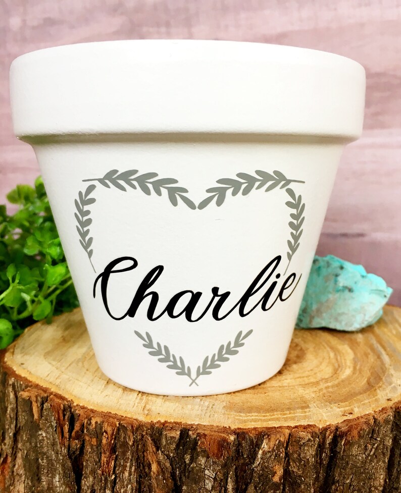 Name Pot Custom Pot Personalized Pot Flower Pot Baby Etsy
