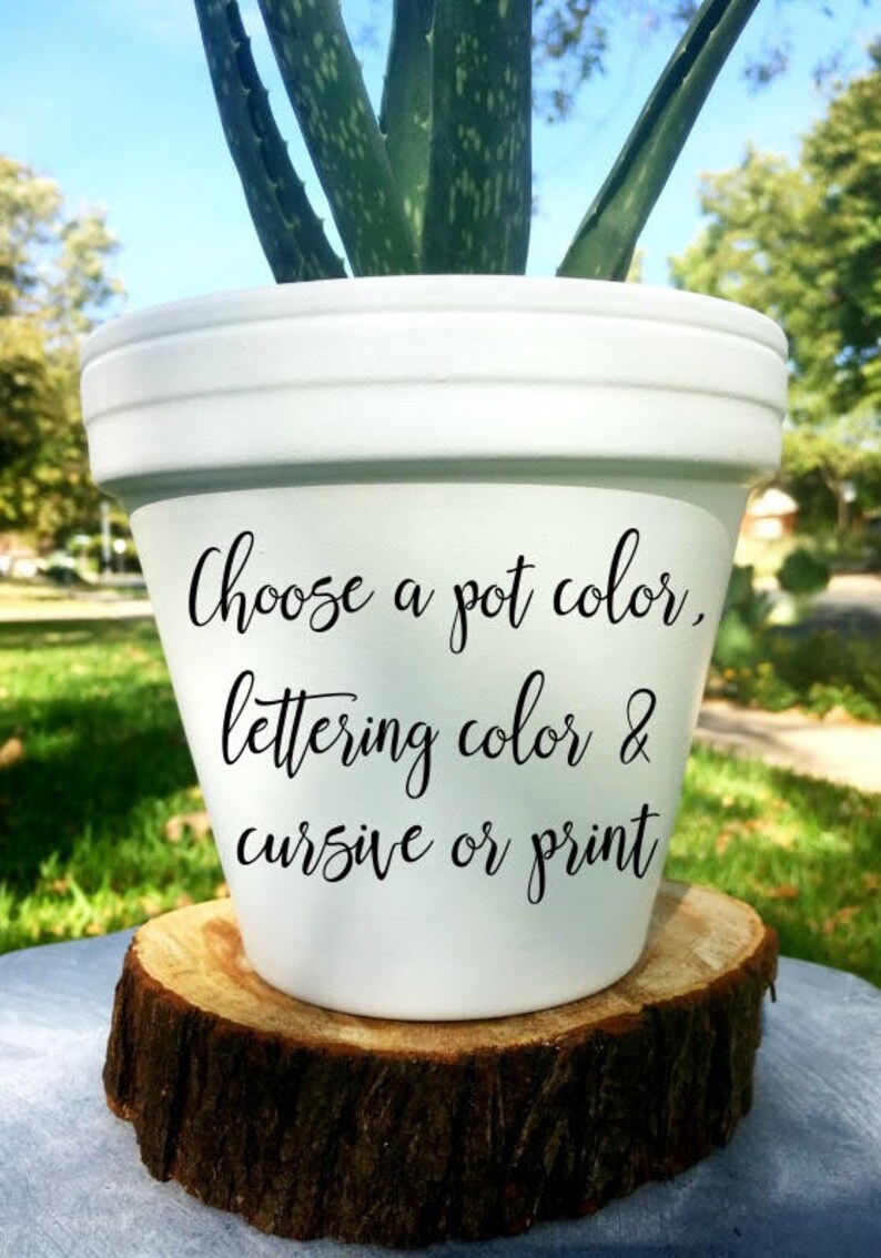 6 Custom Pot Custom Planter Pot Custom Flower Pot Etsy