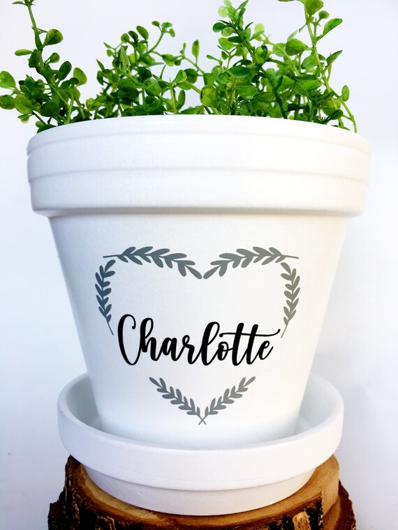 Planter Pot With Name on It | Personalized Flower Pot | Personalized  Wedding | Personalized Baby | Niece | Nursery | Custom Planter - Etsy