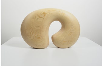 Abstract Wood Sculpture - Arch No. 58 - Carved From Fir with Wax - Original, Wood Grain, Contemporary, Smooth, Modern, Sheen, Unity, Love