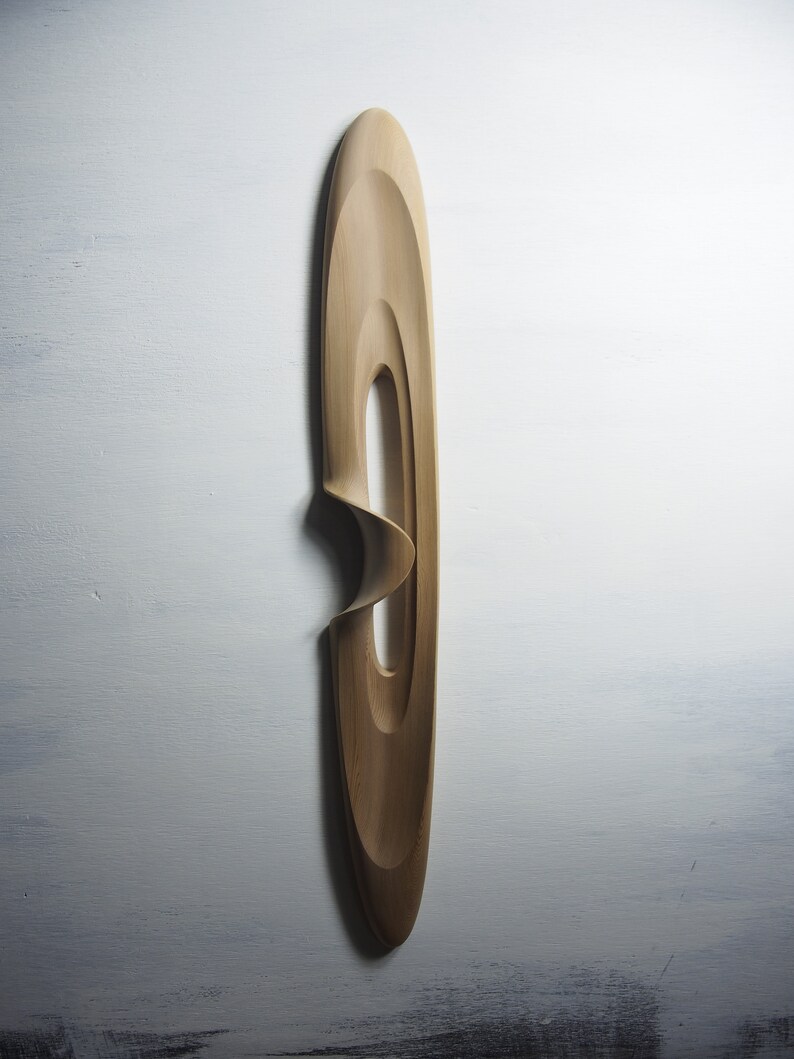 Abstract Wood Wall Hanging Sculpture Being No.3 2023 Western Red Cedar