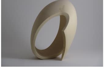 Abstract Wood Sculpture - Intent to Act No.1 - 2021 - Yellow Cedar -  Original, Dynamic, Unity, Contemplative, Refined, Geometric, Light