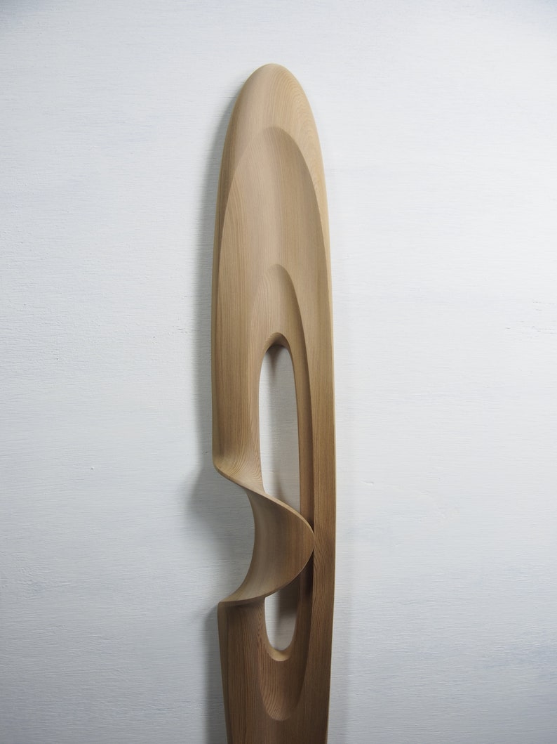 Abstract Wood Wall Hanging Sculpture Being No.3 2023 Western Red Cedar
