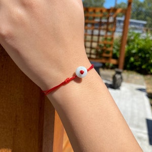 Jadeite Donut Bracelet: Adjustable Protection Cord Bracelet