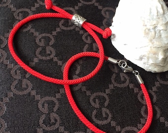 Lucky Red Cord Bracelet, Mens Red Bracelet, Energy Bracelet, Protection Bracelet, Traveler Bracelet, Red String Bracelet, Family Bracelet.