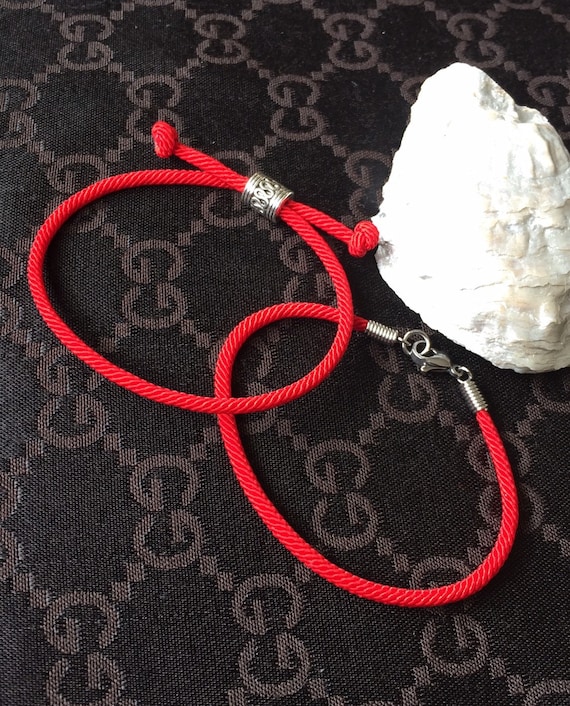 Lucky Red Cord Bracelet Mens Red Bracelet Energy Bracelet