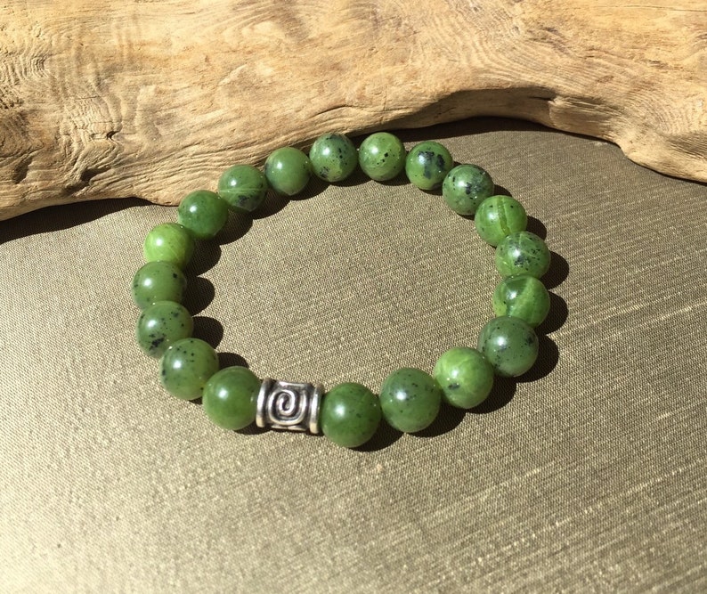Mens Jade Bracelet 10mm Canadian Nephrite Jade Authentic Etsy UK