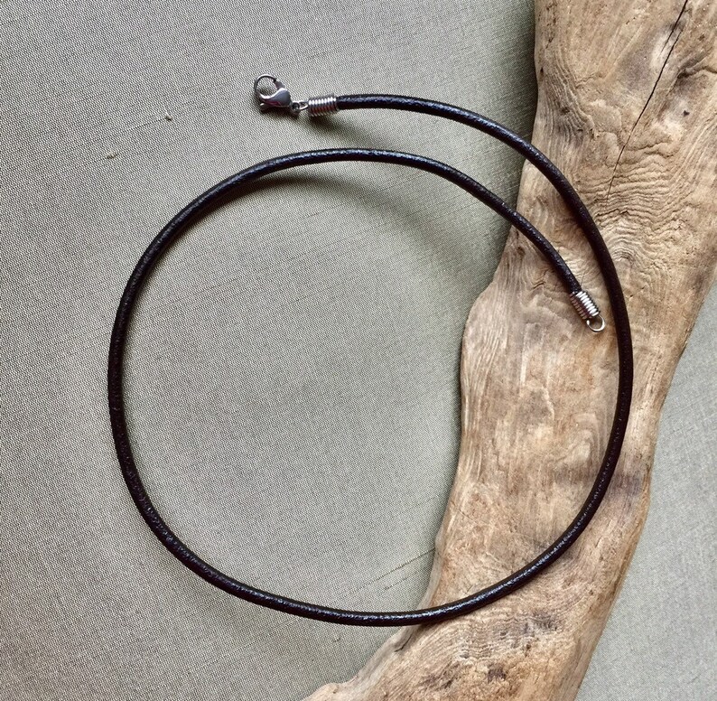 3mm Leather Cord Necklace Black Leather Cord Necklace Brown Etsy
