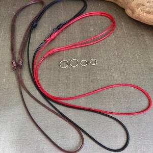 Collar de cordón de cuero Nudos deslizantes de 2 mm Cordón de joyería de  tinte natural genuino ajustable Gargantilla para colgante Cuerda de cuero -   España