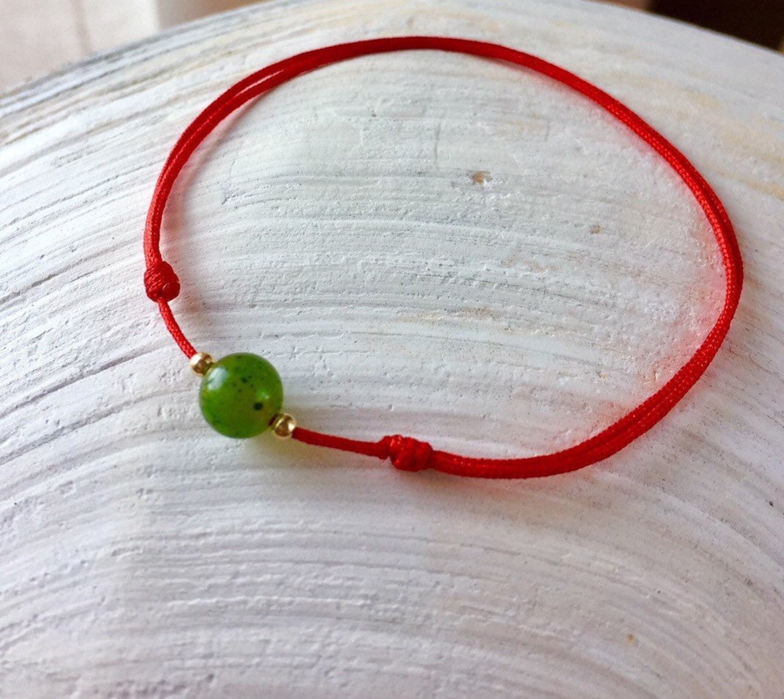 Good Luck Red Cord Bracelet Canada Jade Bracelet Green Jade Etsy