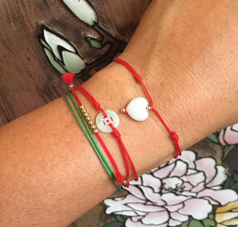Lucky Jade Bracelet Jadeite Button Bracelet Jade Red String | Etsy