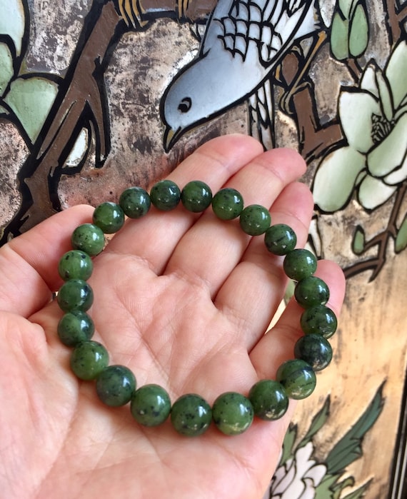 54mm - 64.5mm Dark Green Nephrite Jade D Shape Bangle Bracelet - 3JADE  wholesale of jade carvings, jewelry, collectables, prayer beads