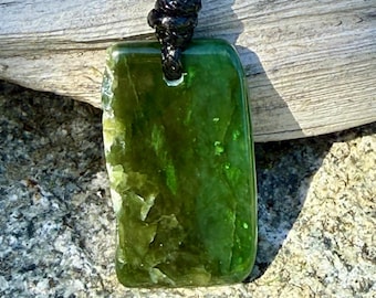Authentic Natural Canadian Jade, Nephrite Jade Pendant, Canadian Jade Pendant, Mens Jade Pendant, Jade Necklace for Mens, Jade for men.