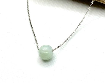 Dainty Jade Necklace, Gemstone Necklace, Genuine Natural Jadeite Jade Necklace, Dainty Jade Bead Necklace, jade necklace women Jade for her.