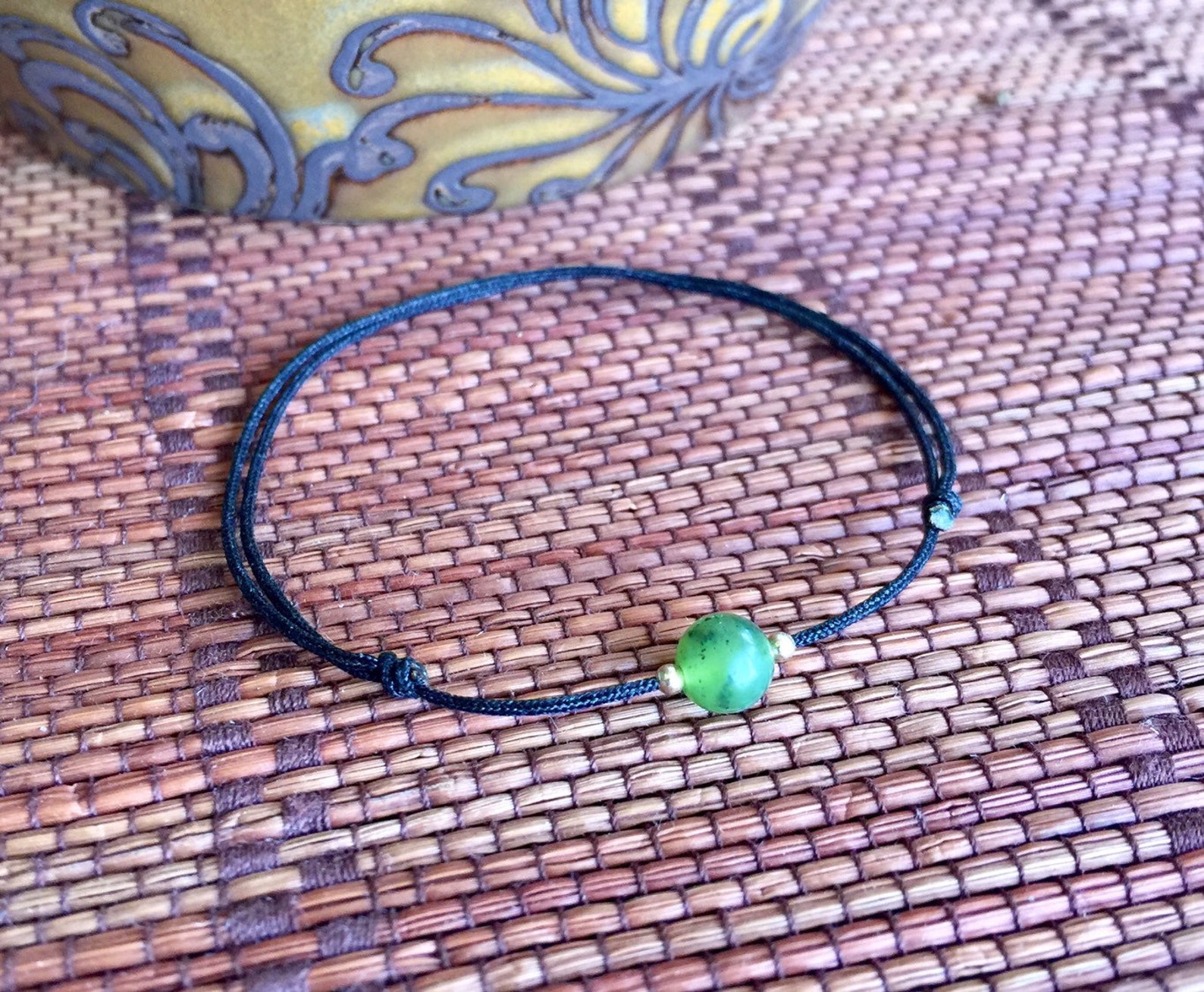 Red String Jade bracelet Green Jade Bracelet Lucky Jade Etsy