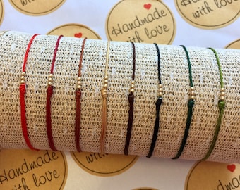 Waterproof Bracelet, 14k gold filled, Beach Bracelet, Friendship Bracelet, Surfer Anklet, Reminder Bracelet, Family Bracelet, Love Bracelet