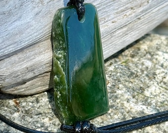 Authentic Natural Canadian Jade, Nephrite Jade Pendant, Canada Jade Pendant, Mens Jade Necklace, Jade Necklace for Mens, Jade for men.