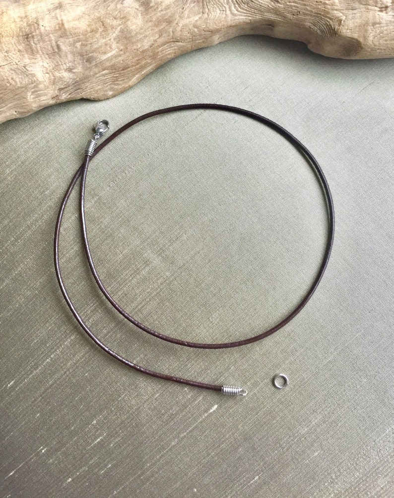 Leather Cord Necklace Custom Sized Black Leather Cord Etsy Canada