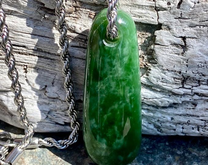 Authentic Natural Canadian Jade, Nephrite Jade Pendant, Canada Jade