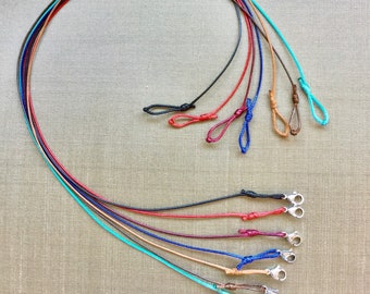 Waterproof Necklace, Custom Sized Cord Necklace, Adjustable Necklace, Surfer Necklace, Necklace for Pendant, Thin necklace for small pendant