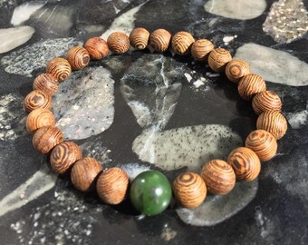 Kralenarmband Lichtbruin Hout 6,5 Mm 19 - 26 Cm | Lichtbruin