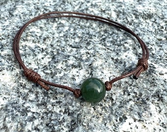 Waterproof Bracelet, Jadeite Bead Bracelet, Jadeite Bracelet, Jade Anklet, Protection Bracelet, Lucky Jade Bracelet, Mother & Daughter Gift.
