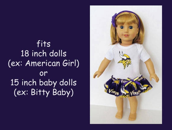 Minnesota Vikings Outfit For 18 Inch Doll