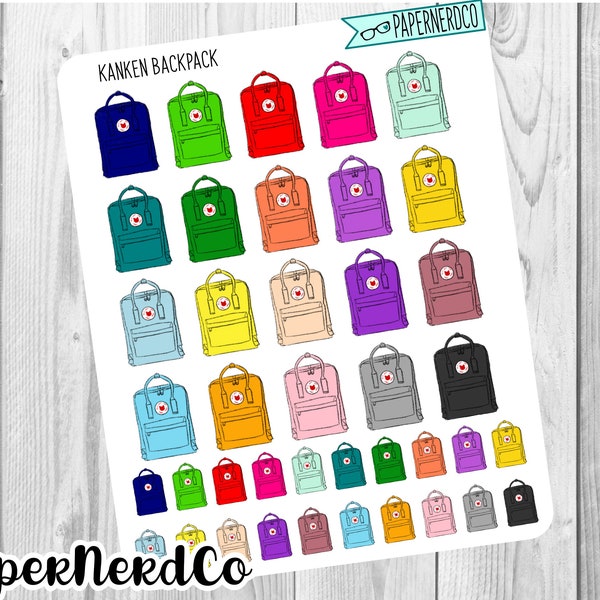 Kanken BackPack Icon Planner Stickers