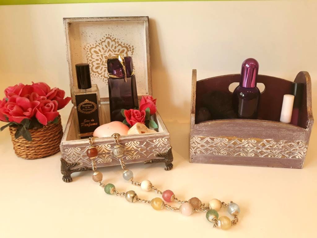 Cesta de madera vintage-estilo antiguo Almacenamiento de la | Etsy