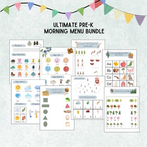 Ultimate Pre-K Morning Menu Bundle