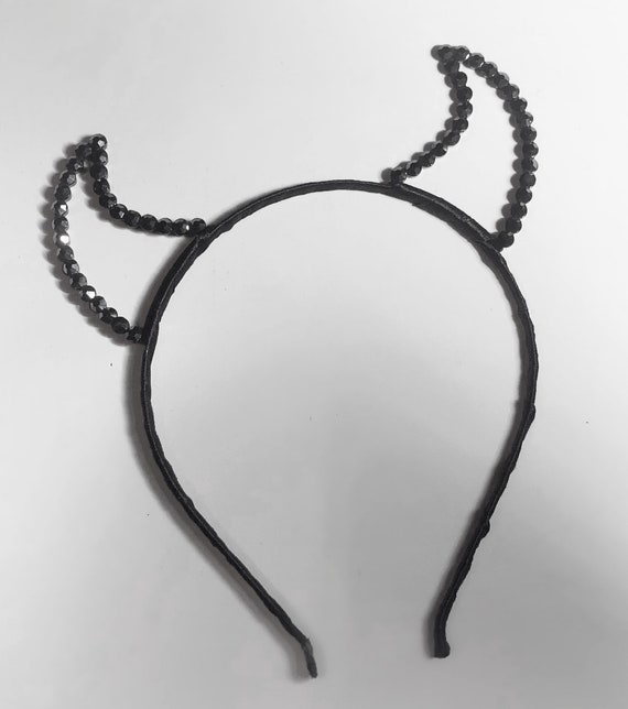 Sparkle Devil Horn Headband Etsy