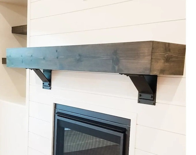 Heavy Duty 6" Steel Mantel Bracket – Rustic Shelf Support – Industrial Metal Corbel – Farmhouse Fireplace Bracket – Handmade in USA