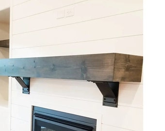 Heavy Duty 6 Inch Steel Mantel Bracket - Rustic Shelf Support