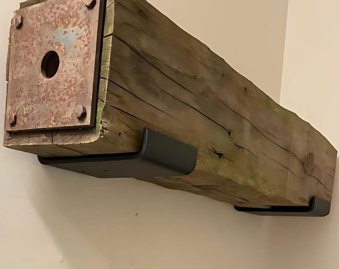 4" "J" Shelf Support Bracket, SOLD INDIVIDUALLY, Metal Shelf Support, For Open Shelving, Industrial Bracket, Support with Lip