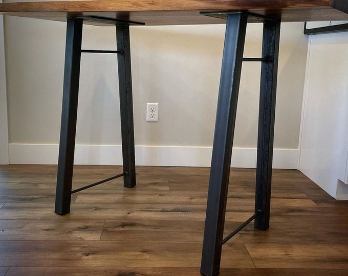 Farmhouse Desk Leg SOLD INDIVIDUALLY, A Frame Table Leg, Home Office Desk Legs, Black Table Legs, Modern Metal Desk Legs, Handmade Desk Legs