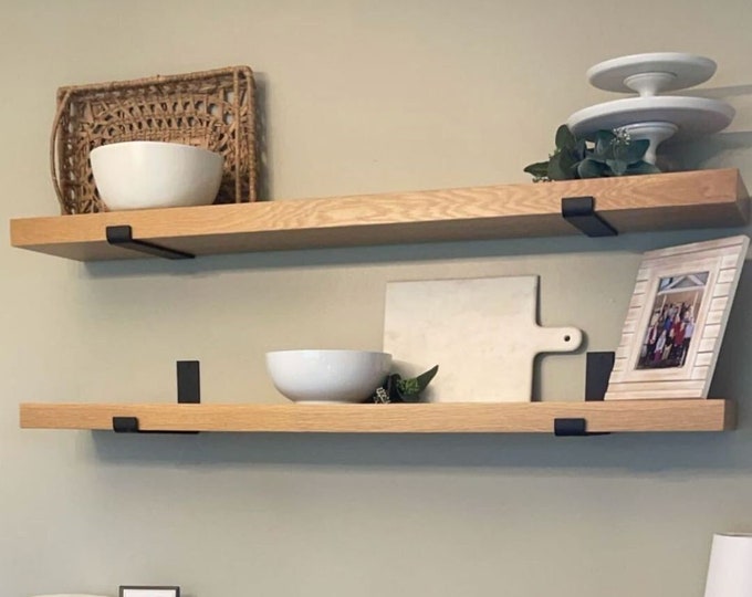 Jane Style J Bracket, Gold Shelf Bracket, Floating Bookshelves, Shelf in Laundry Room, Kitchen Shelves, Floating Shelf Brackets, Made In USA