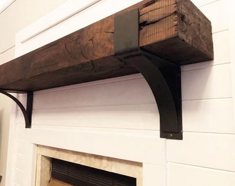 Fireplace Mantel Support, SOLD INDIVIDUALLY, Mantel Decor, Rustic Mantel, Farmhouse Decor, Mantel Shelf, Metal Shelf Brackets Industrial