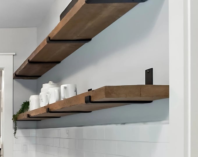 Industrial "J" Metal Shelf Bracket - 2 Inch, Sold Individually, Open Shelving Support with Lip