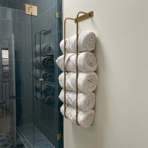 Towel rail wall store