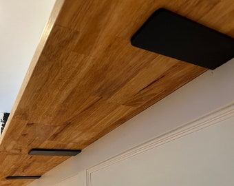 Heavy Duty Hidden Island Support Bracket with Flat Bar Style - Perfect Countertop Support