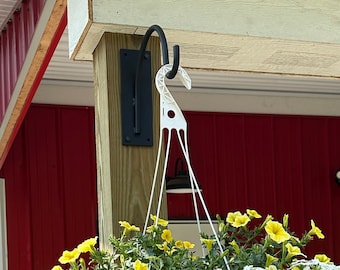 Post or Wall Mount Shepherd Hook, Heavy Duty to Hold Hanging Plants, Available in many finishes