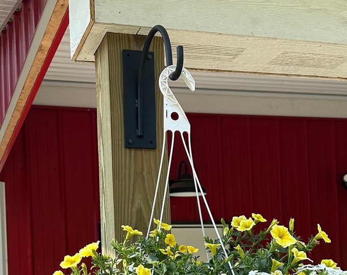 Post or Wall Mount Shepherd Hook, Heavy Duty to Hold Hanging Plants, Available in many finishes